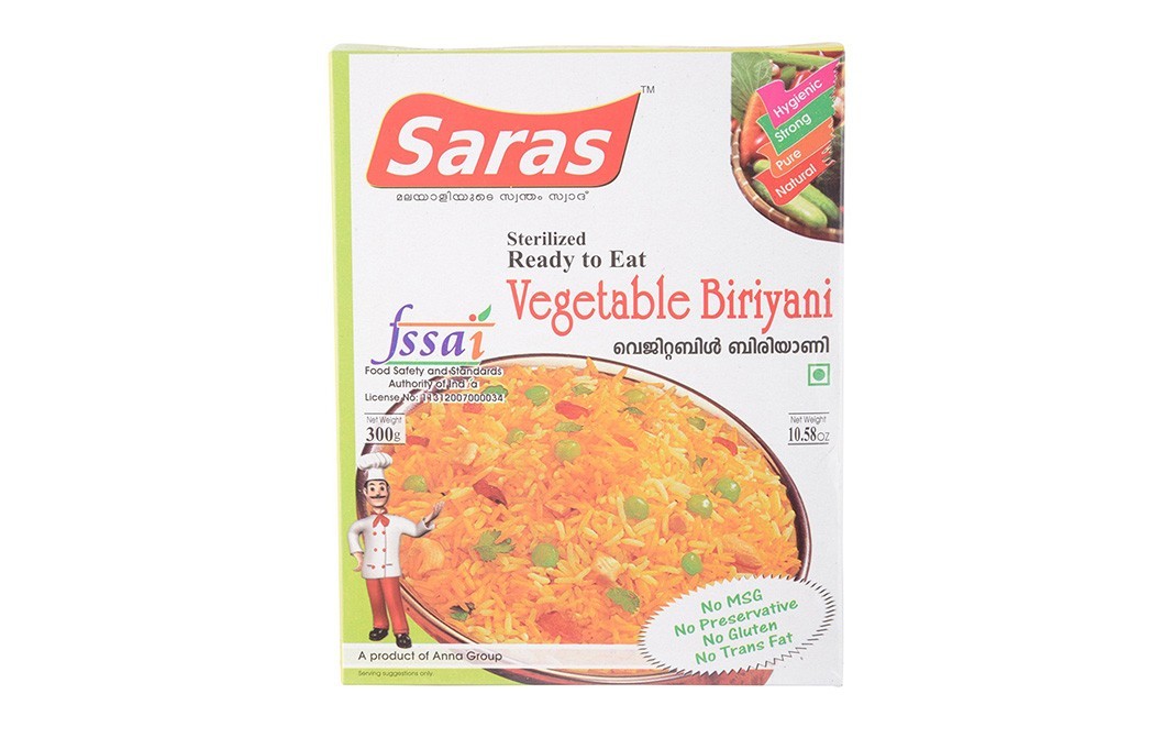Saras Vegetable Biriyani    Box  300 grams